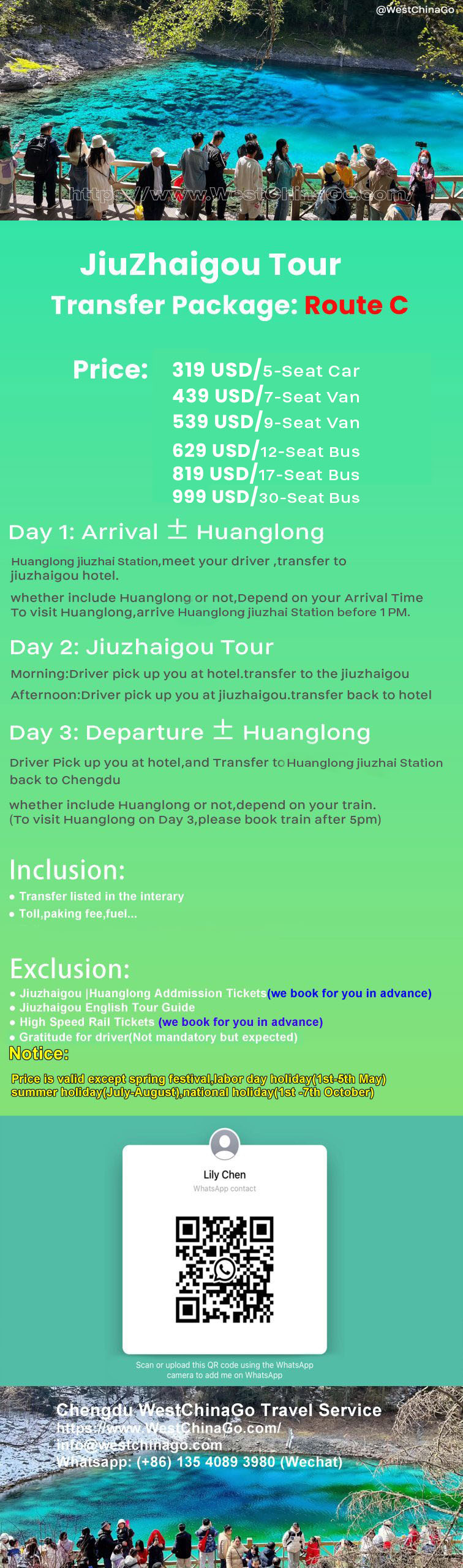 Jiuzhaigou Tour Transfer: Car Rental with Driver