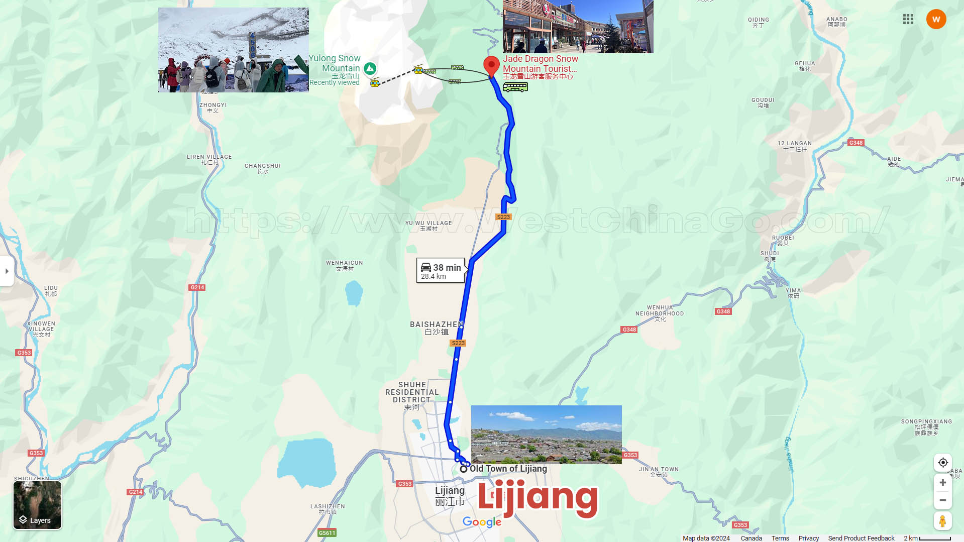 lijiang tourist attractions map 