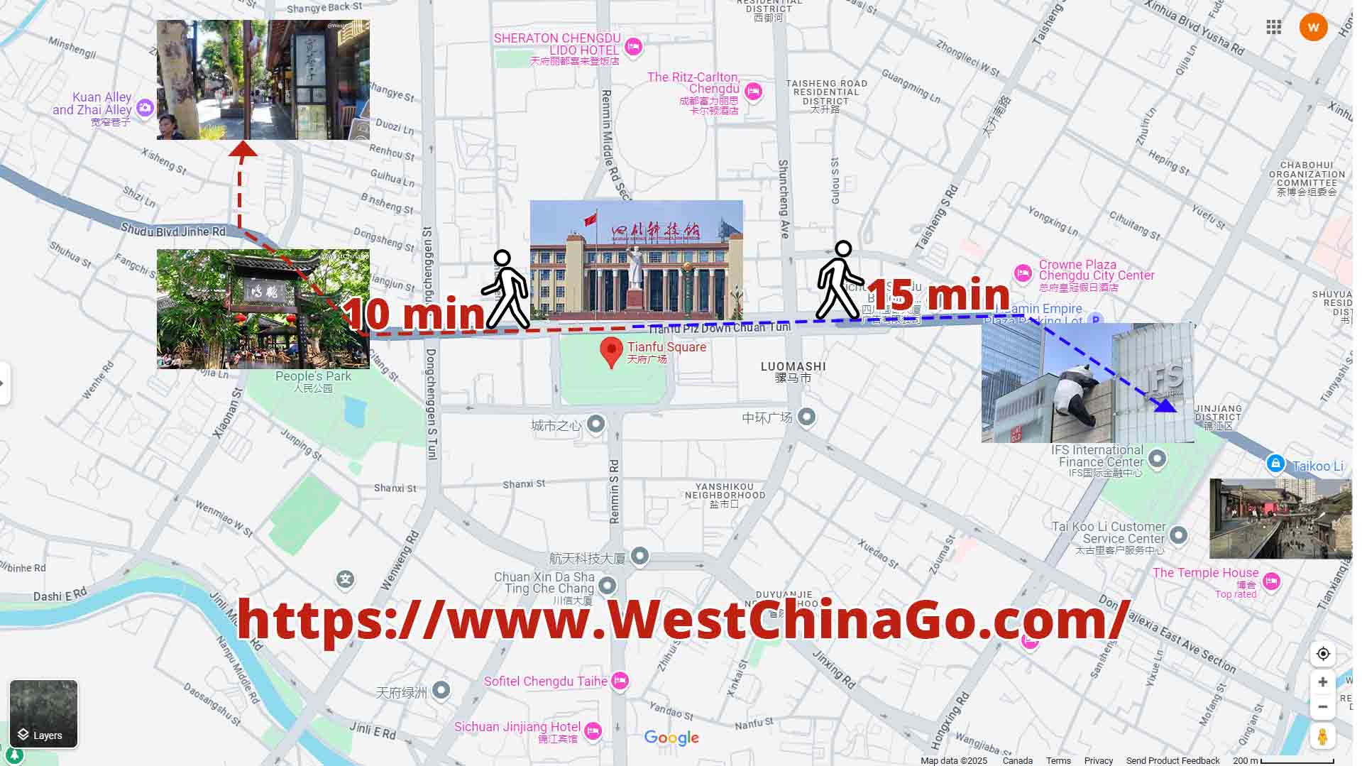 ChengDu People's Park Tourist Map