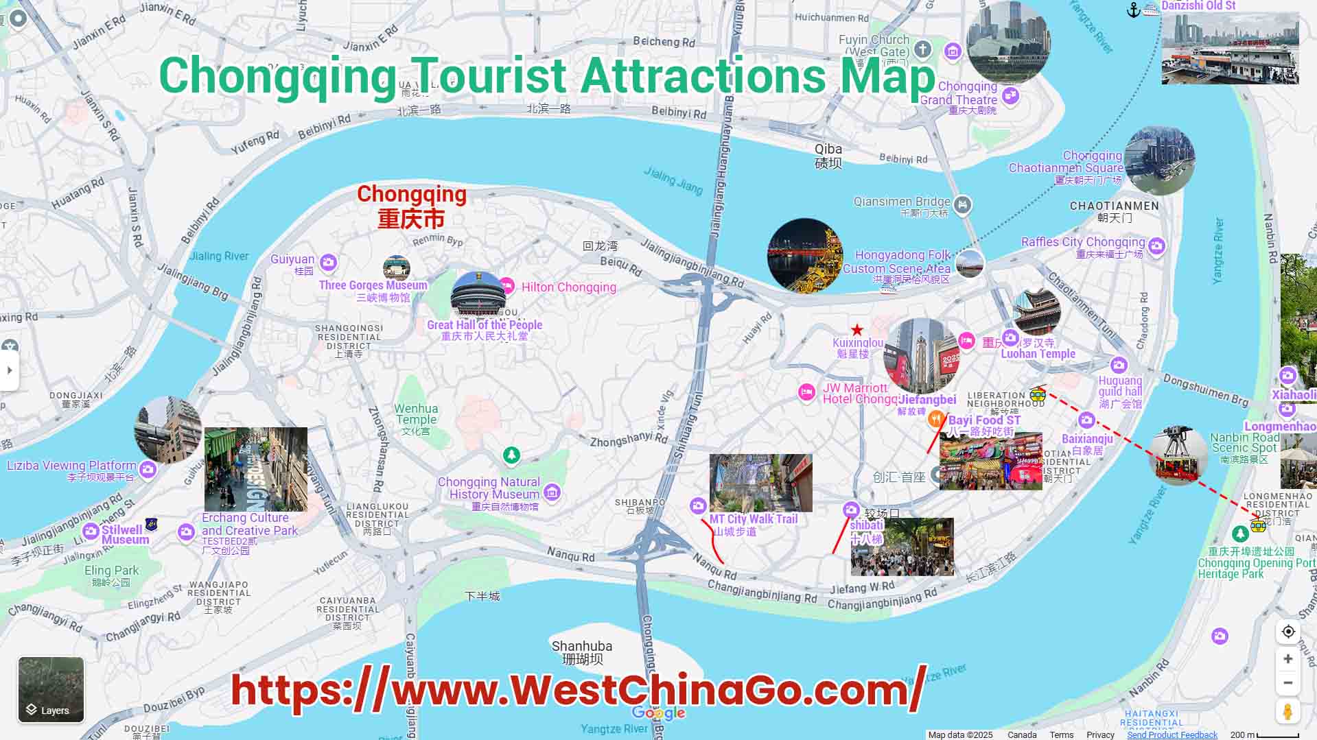 Chongqing Tourist Map