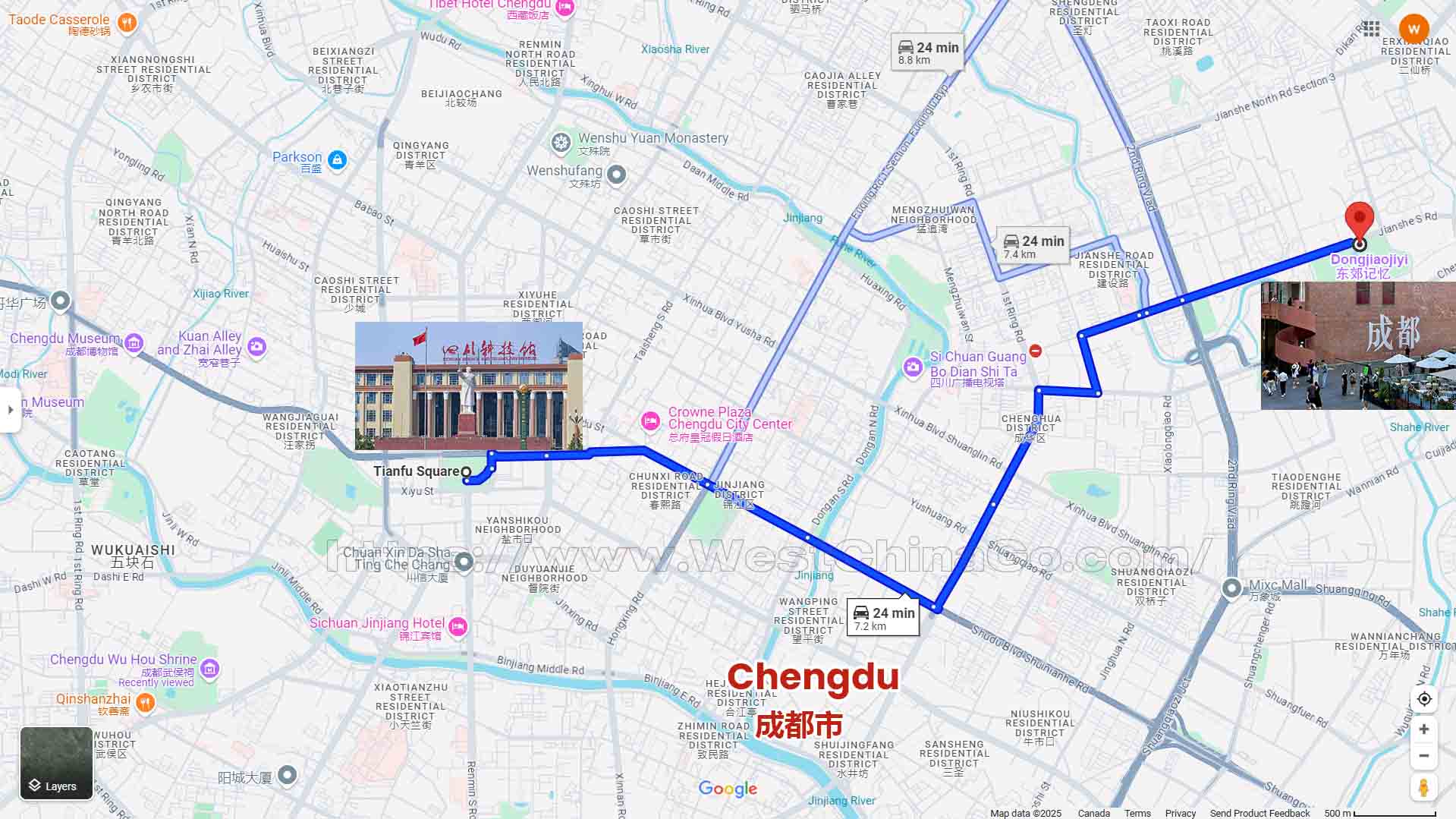 Chengdu Dongjiaojiyi Tourist Map