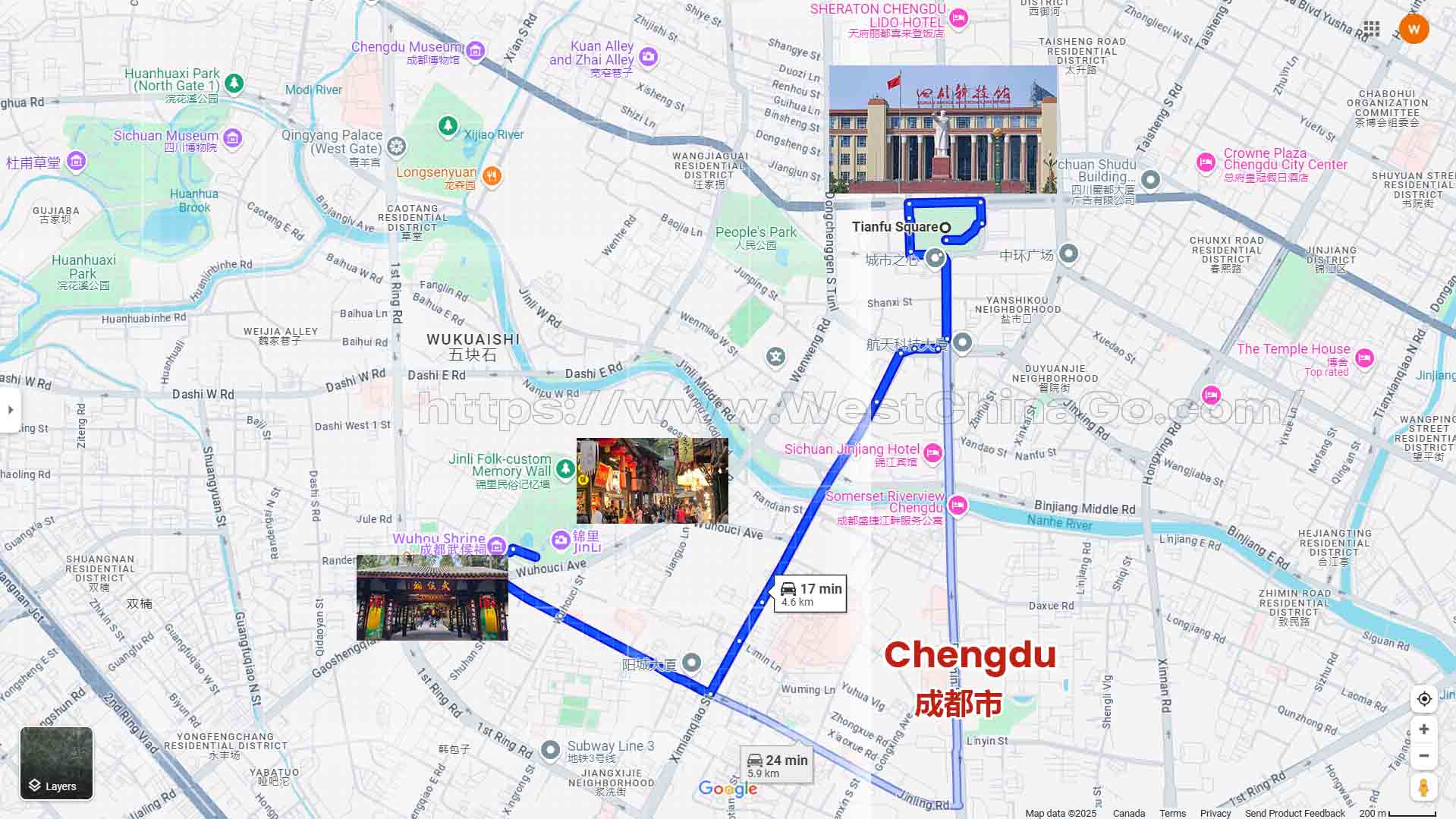 Chengdu Tourist Map