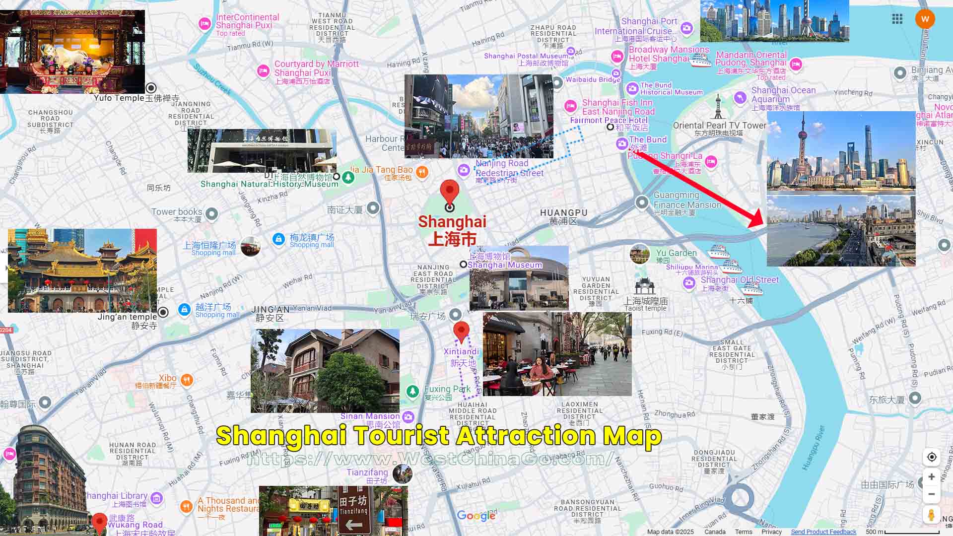 Shanghai Tourist Attractions Map