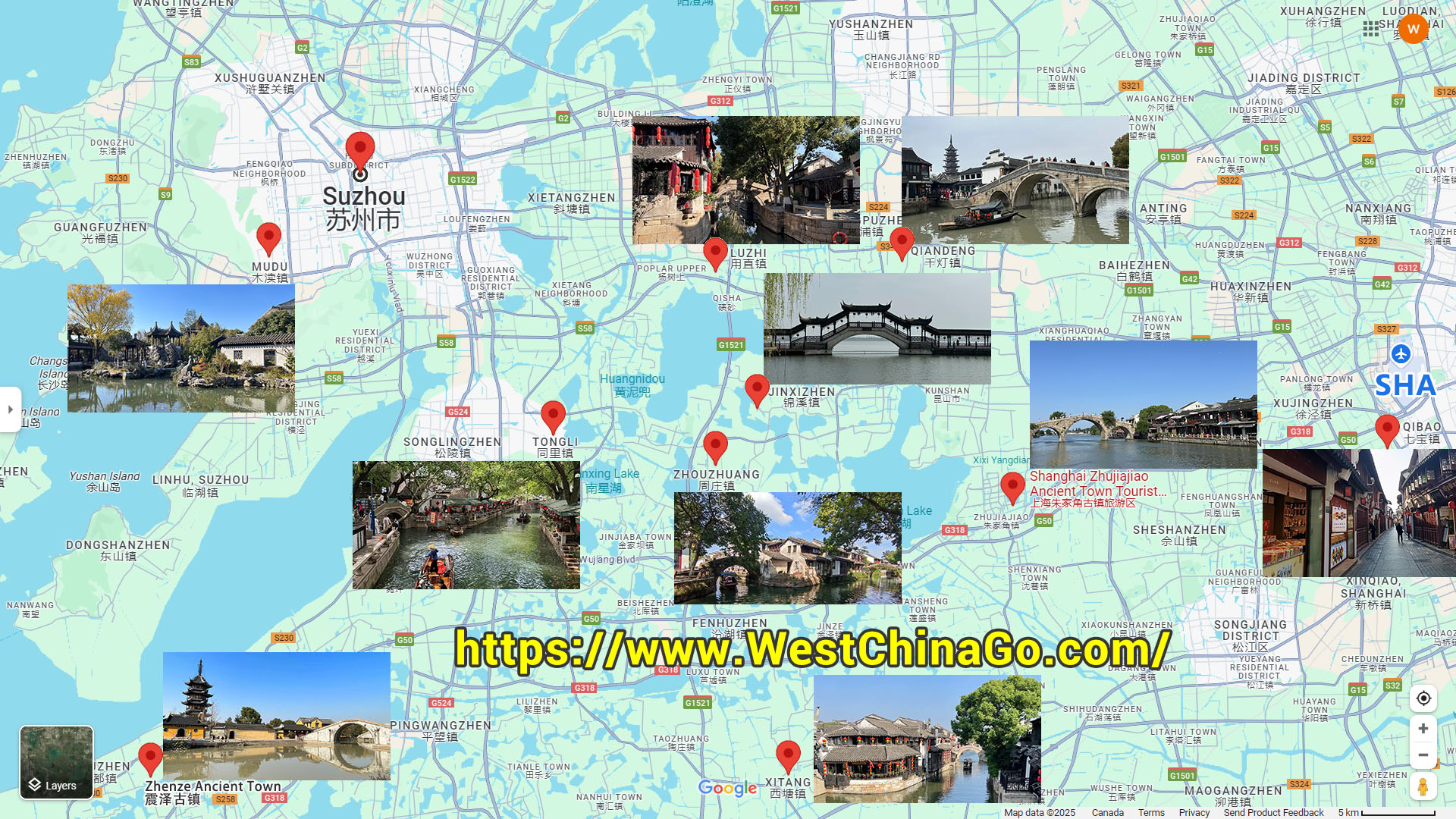 Suzhou Tongli Ancient Town Tourist Map