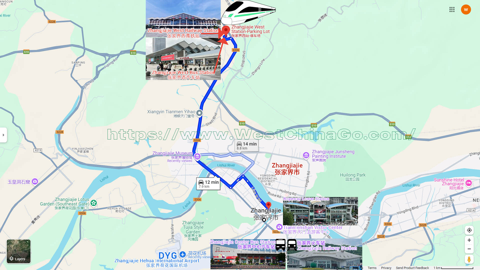 Zhangjiajie Tourist Map