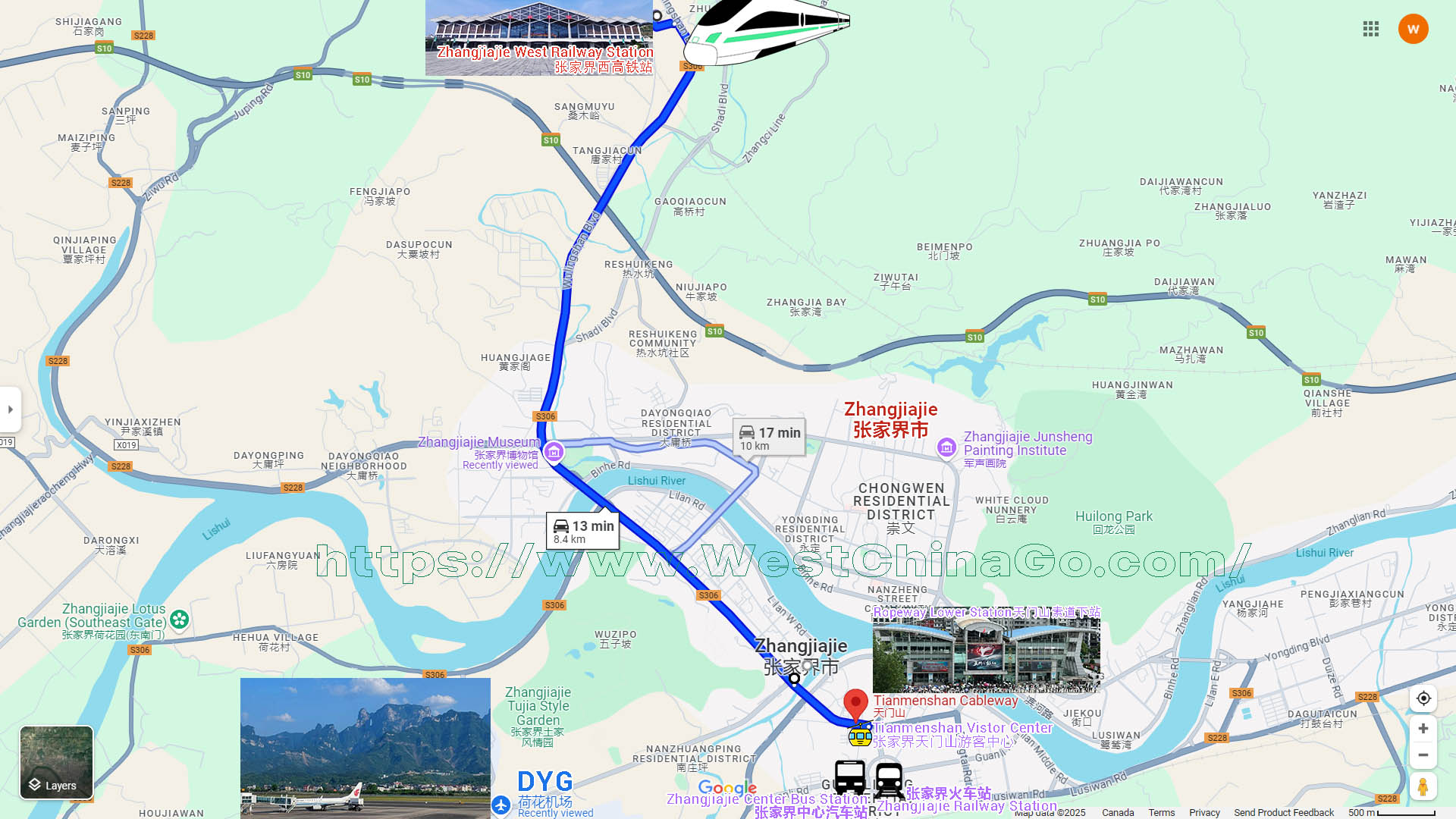 Zhangjiajie Tourist Map