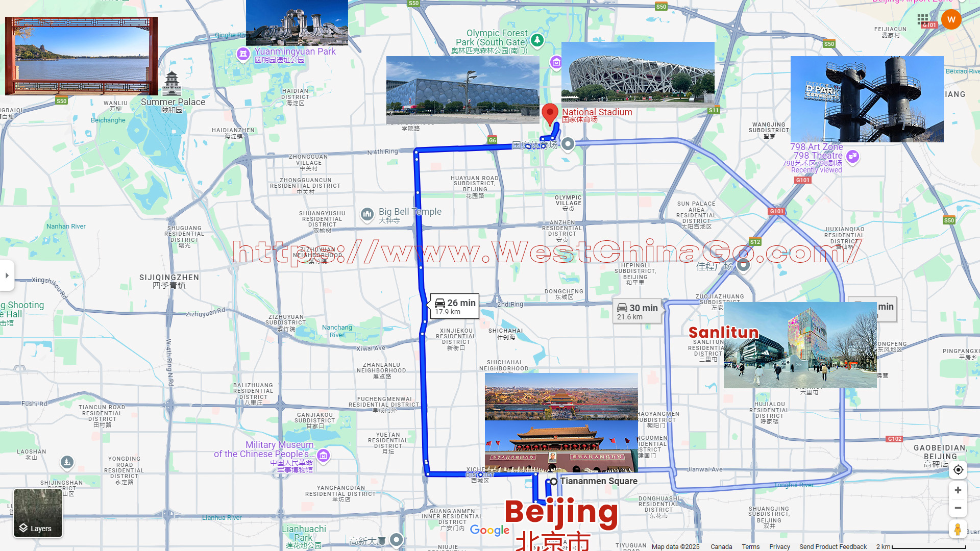 Beijing Olympic Park Tourist Map