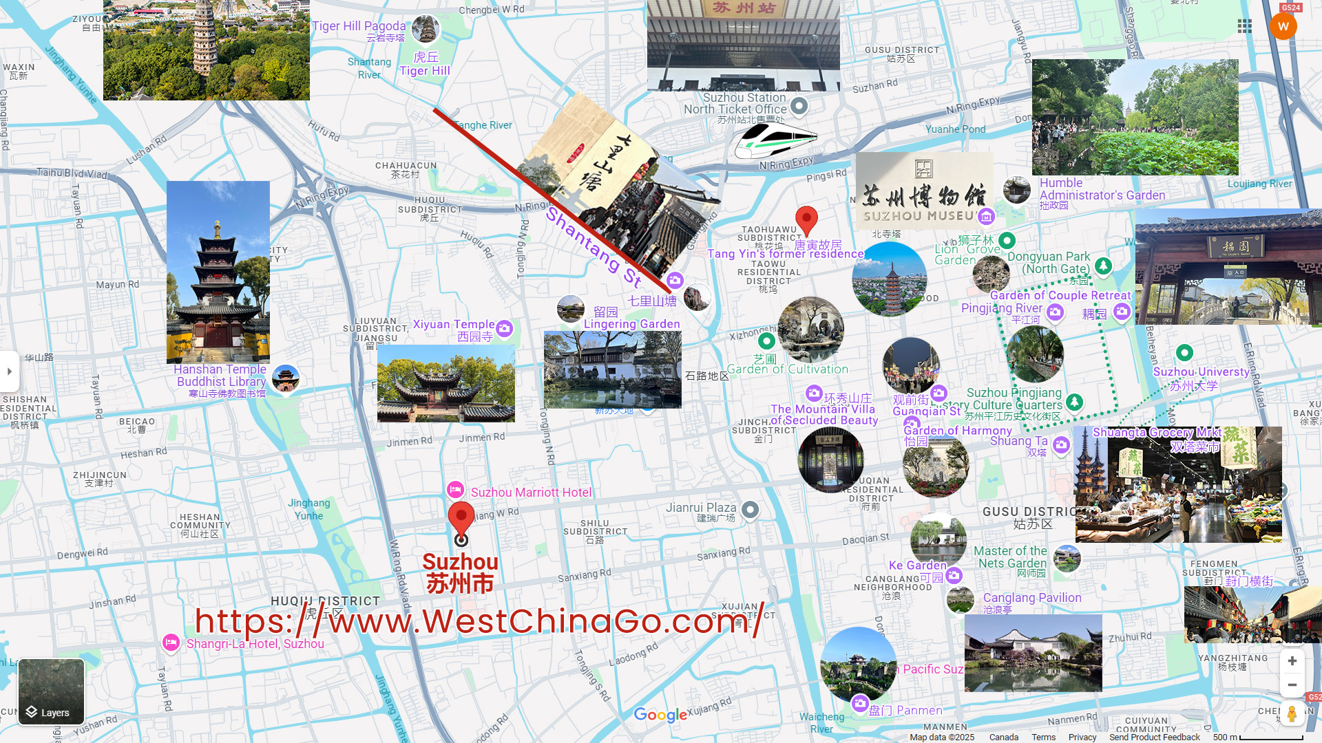 Suzhou Tourist Attractions Map